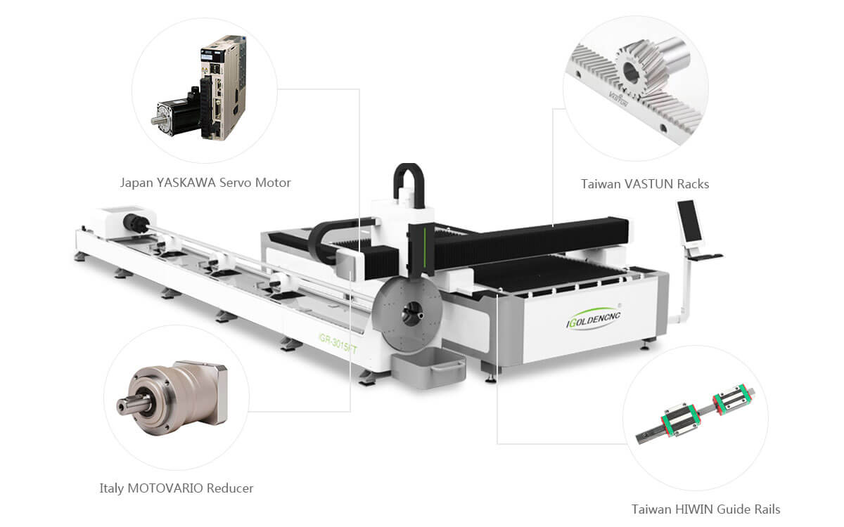 Machine de découpe laser à fibre de tube et de tube, fabrication professionnelle de la Chine